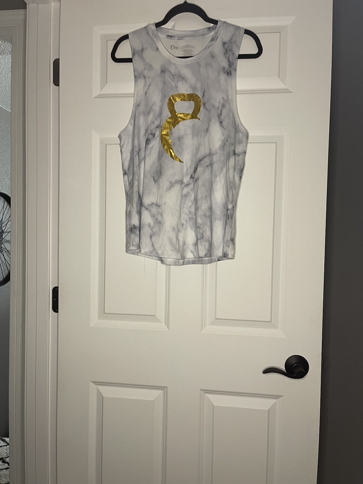 Zyia Active Kettlemoon Tank Large Gray White Tie Dye 