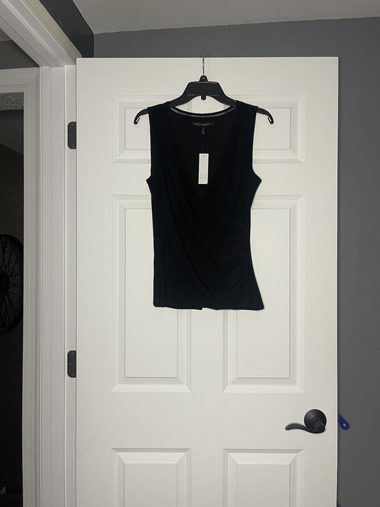 White house black market sleeveless blouse black medium NWT 