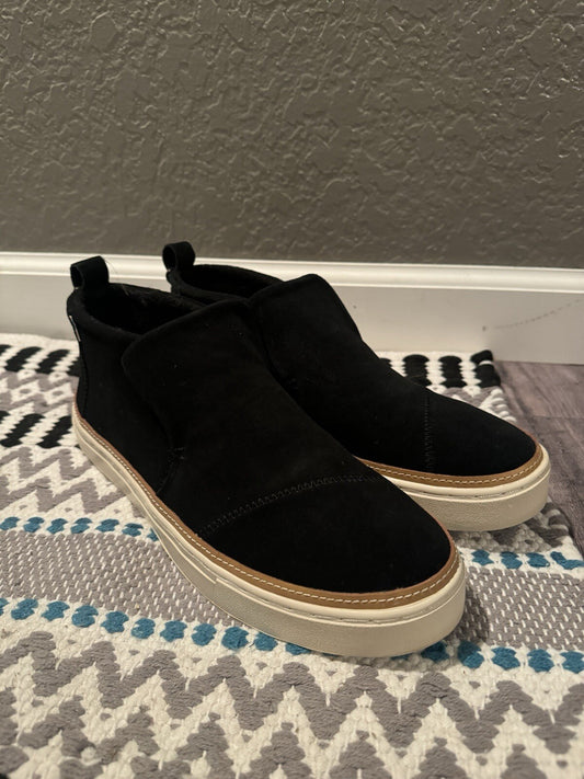 Tom’s Size 9 Loafers Black In Excellent Condition 