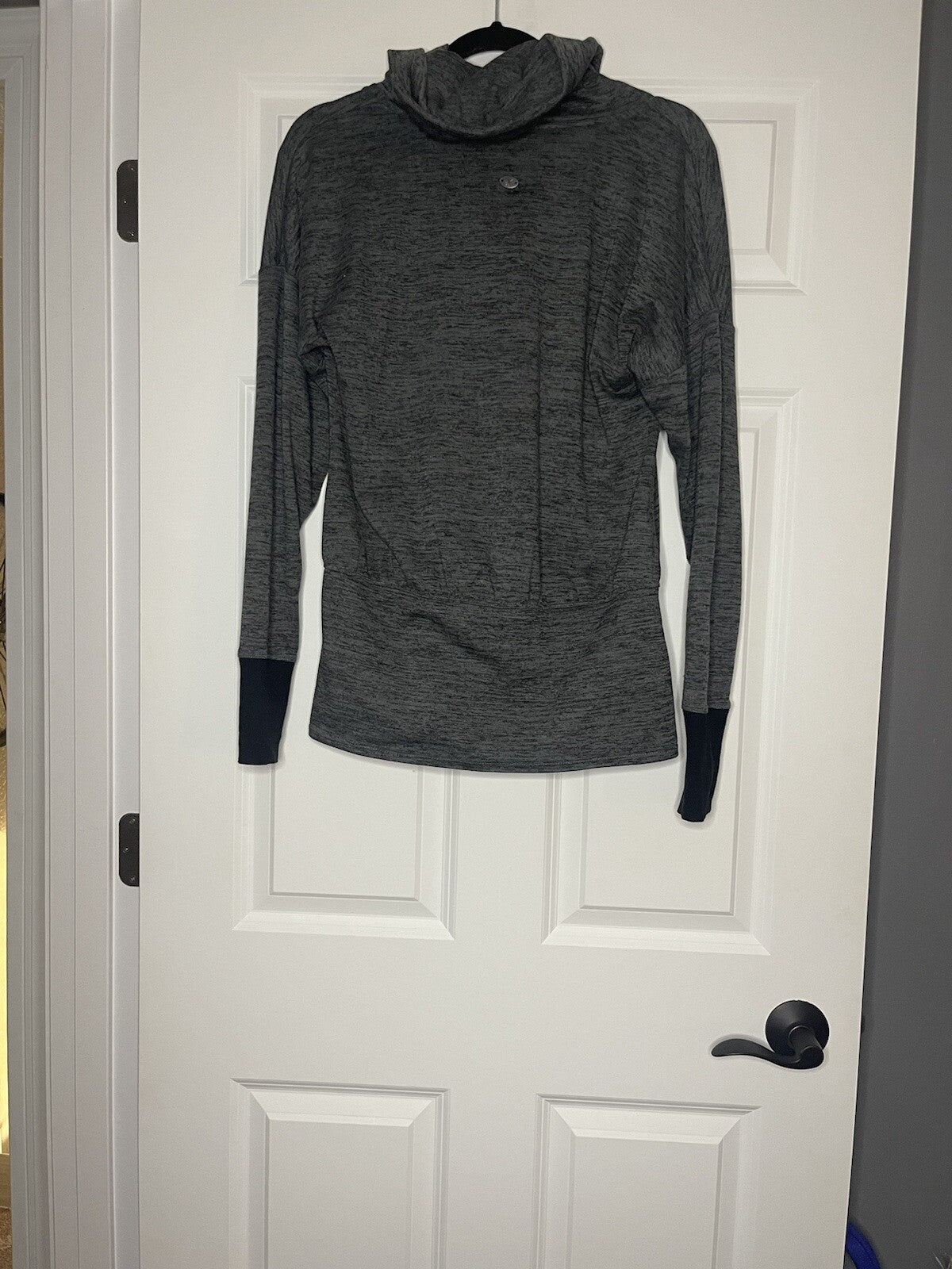 Athleta small cowl neck sweatshirt gray black mix