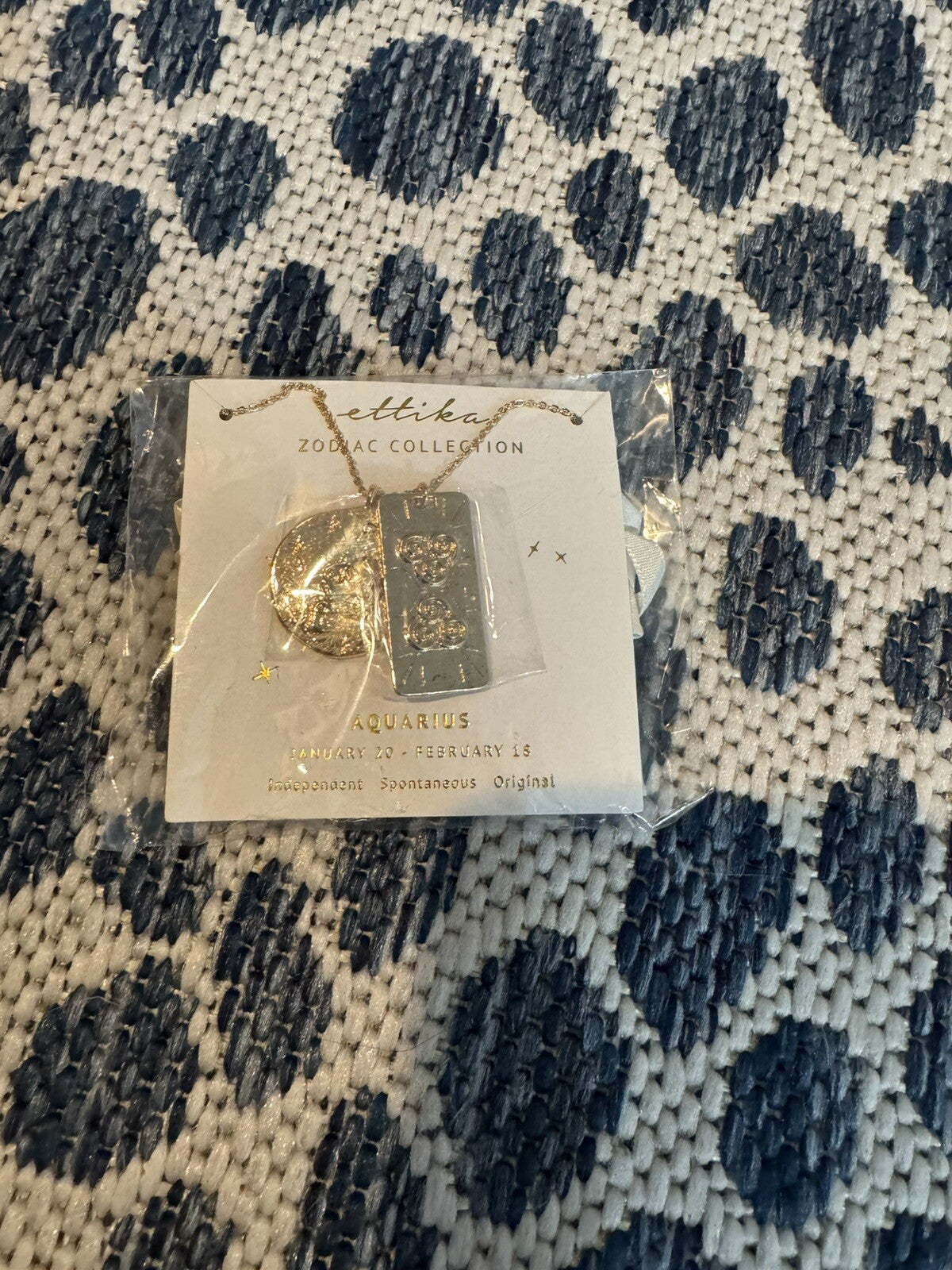 Ettika Zodiac Collection Aquarius Necklace New 