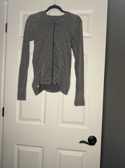 Athleta Zip Up Hoodie Small Gray Heathered 
