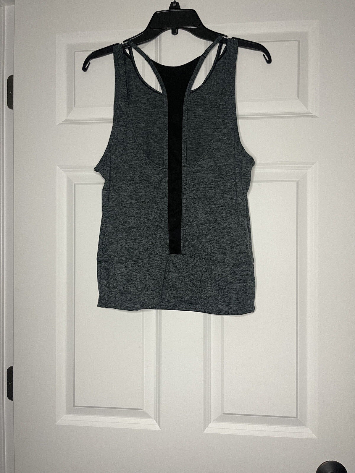 Nike dri fit tank medium heathered gray and black