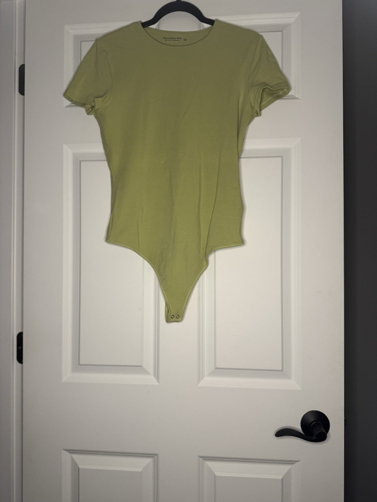 Abercrombie And Fitch Soft AF Collection LargeShort Sleeve Bodysuit Green Nwt 45