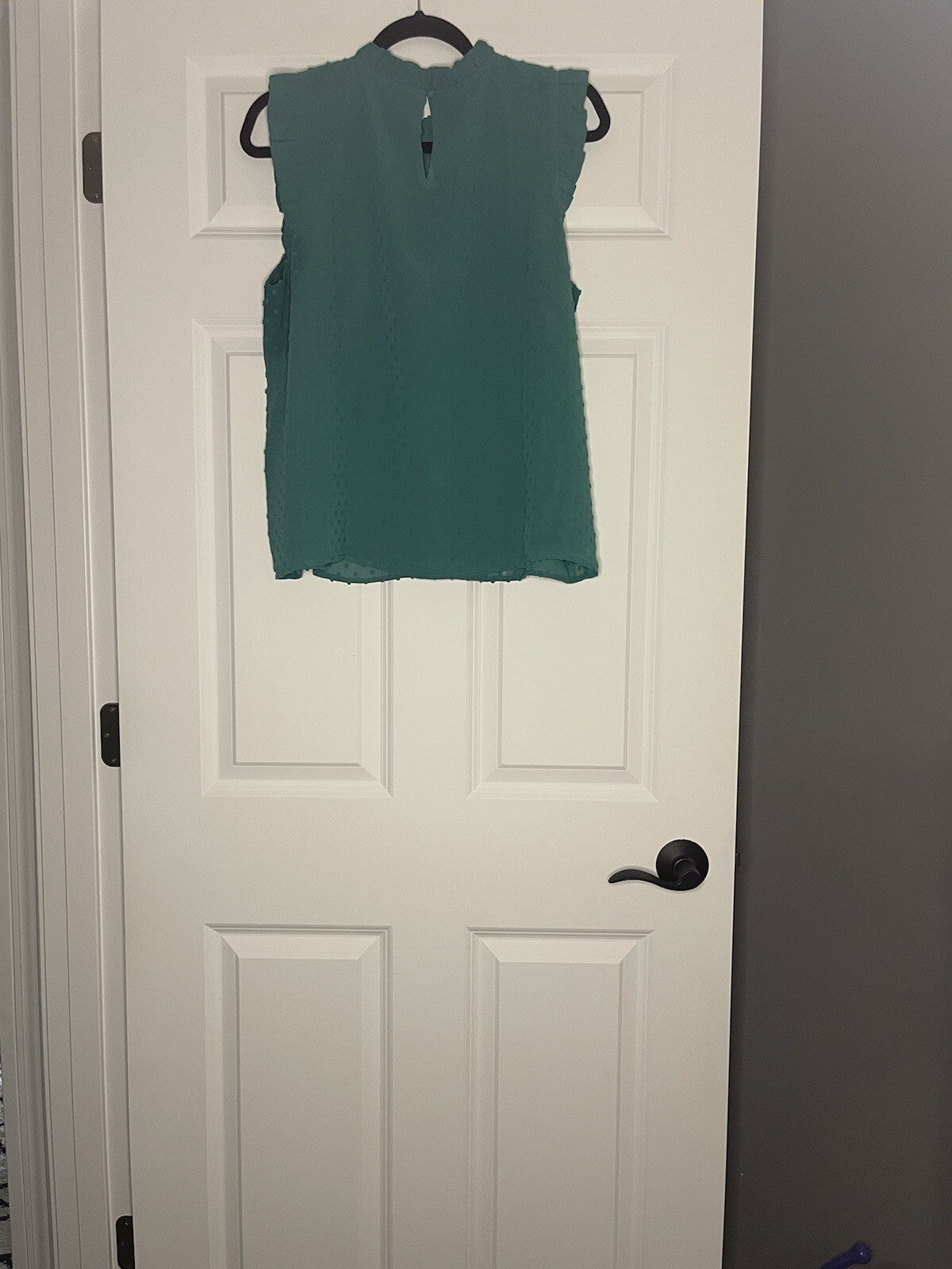 JCrew Large Sleeveless Blouse Green With Stitching