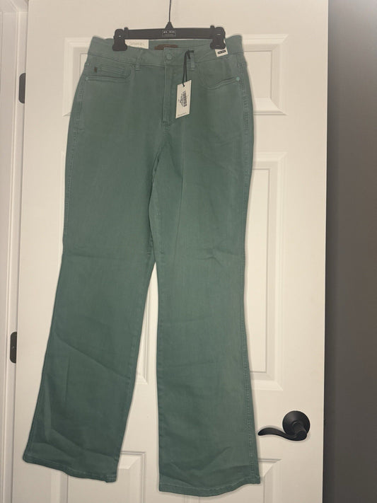 Judy Blue Athena High Rise 90s Straight Jeans 14w Green Nwt 