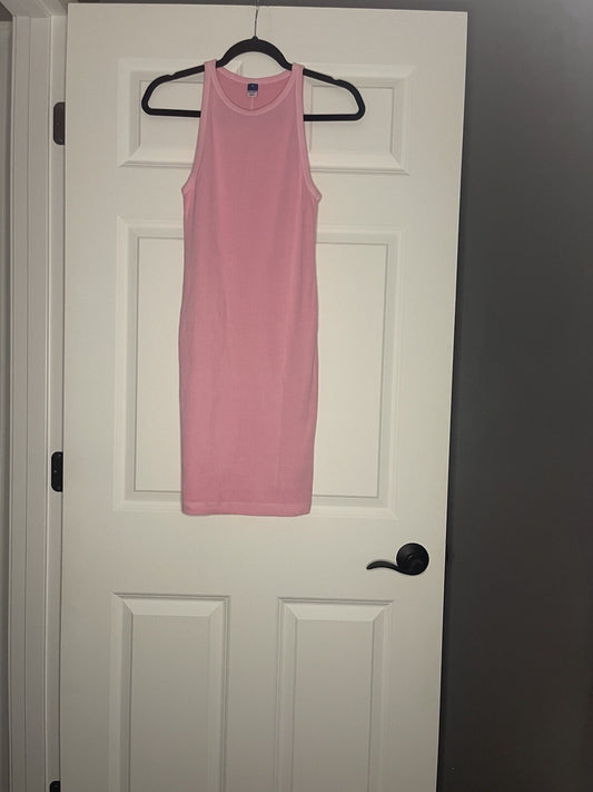 Old Navy Sleeveless Dress Ribbed Pink Medium Nwt 
