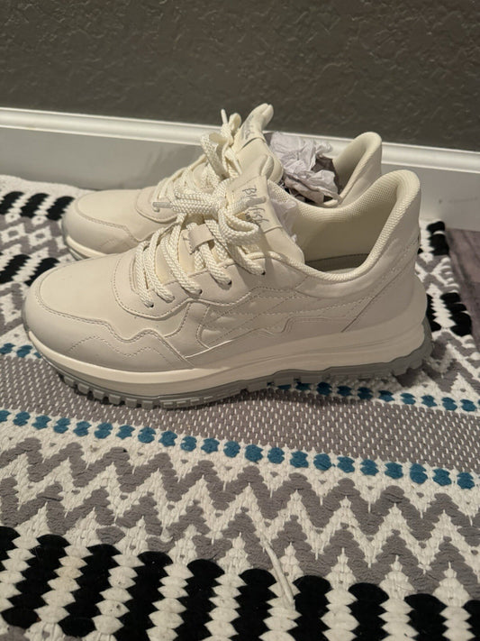 Blowfish Malibu Sneakers Size 10 Cream And Gray New