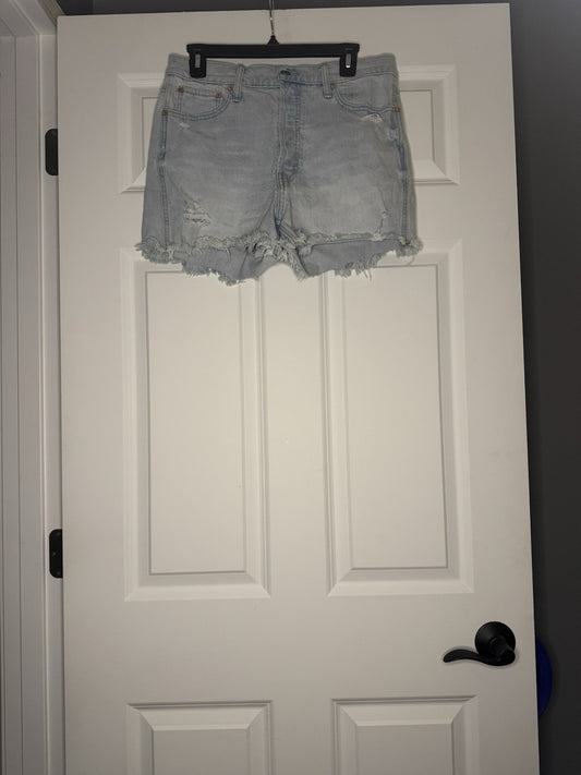 Gap Cheeky Short 10/30 Tall Light Wash Distressed 
