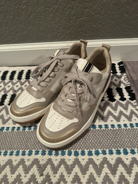 Shu shop Sneakers Size 9 Brown Taupe Gold Brand New 