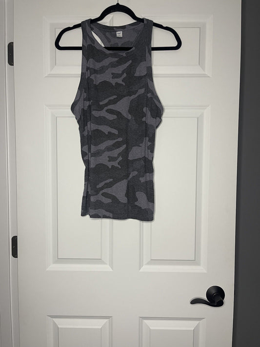 Old Navy active camo tank xl gray charcoal