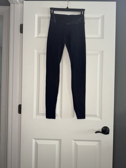 Lululemon Leggings Navy W Floral Waistband Size 2 