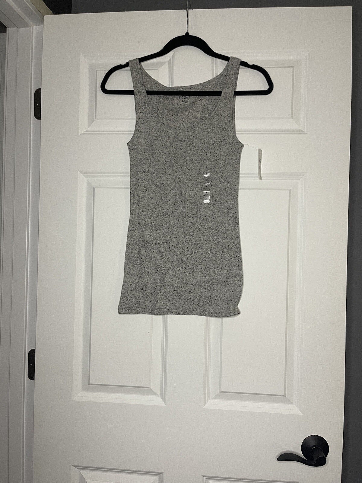 Ann Taylor loft sleeveless tank small heathered gray NWT