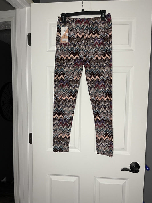 Honey and lace plus size curvy leggings multicolor print nwt