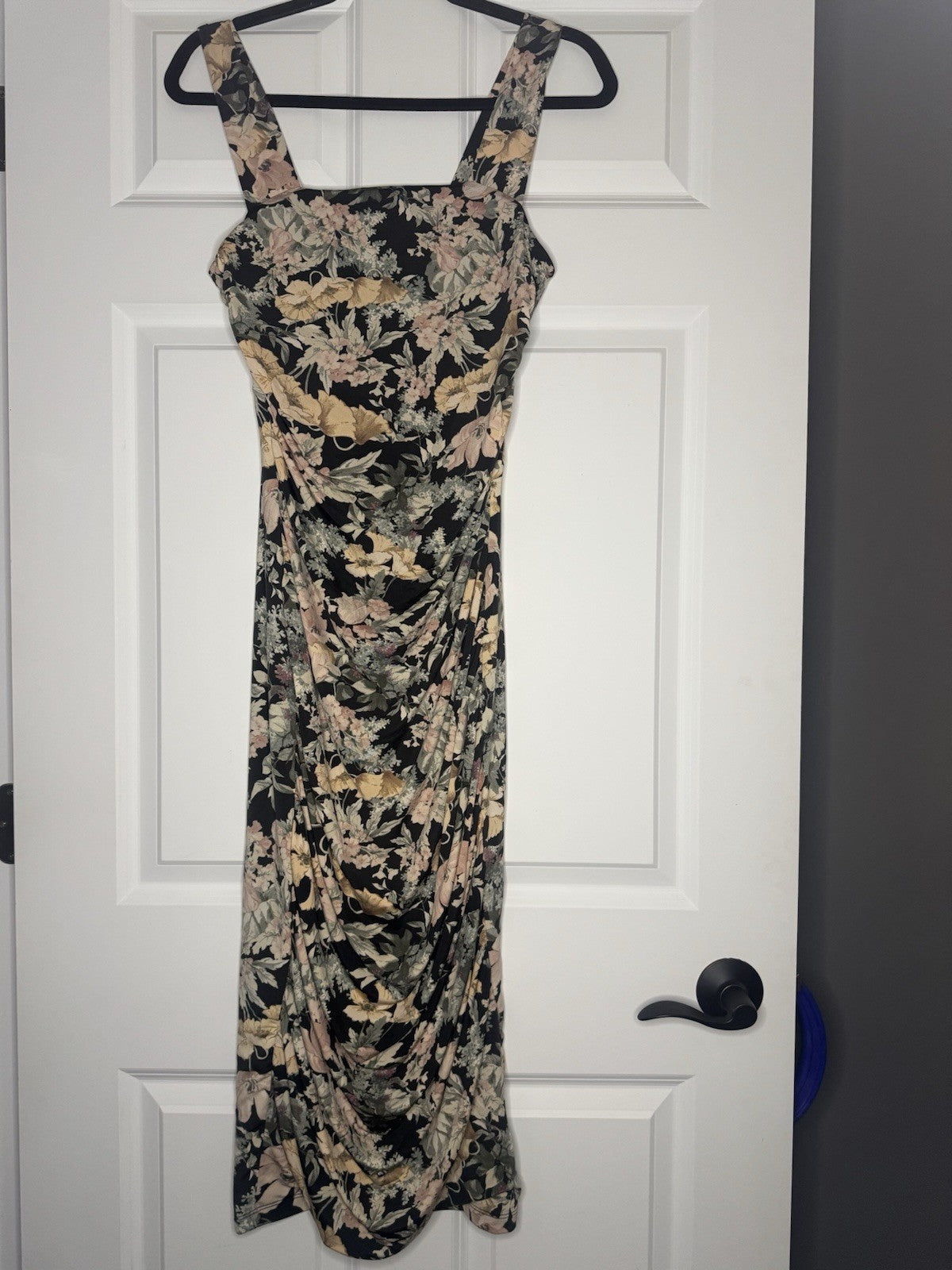 Maurice’s Sleeveless Dress Cinch Sides Small Black Multi Floral Nwt 44.90