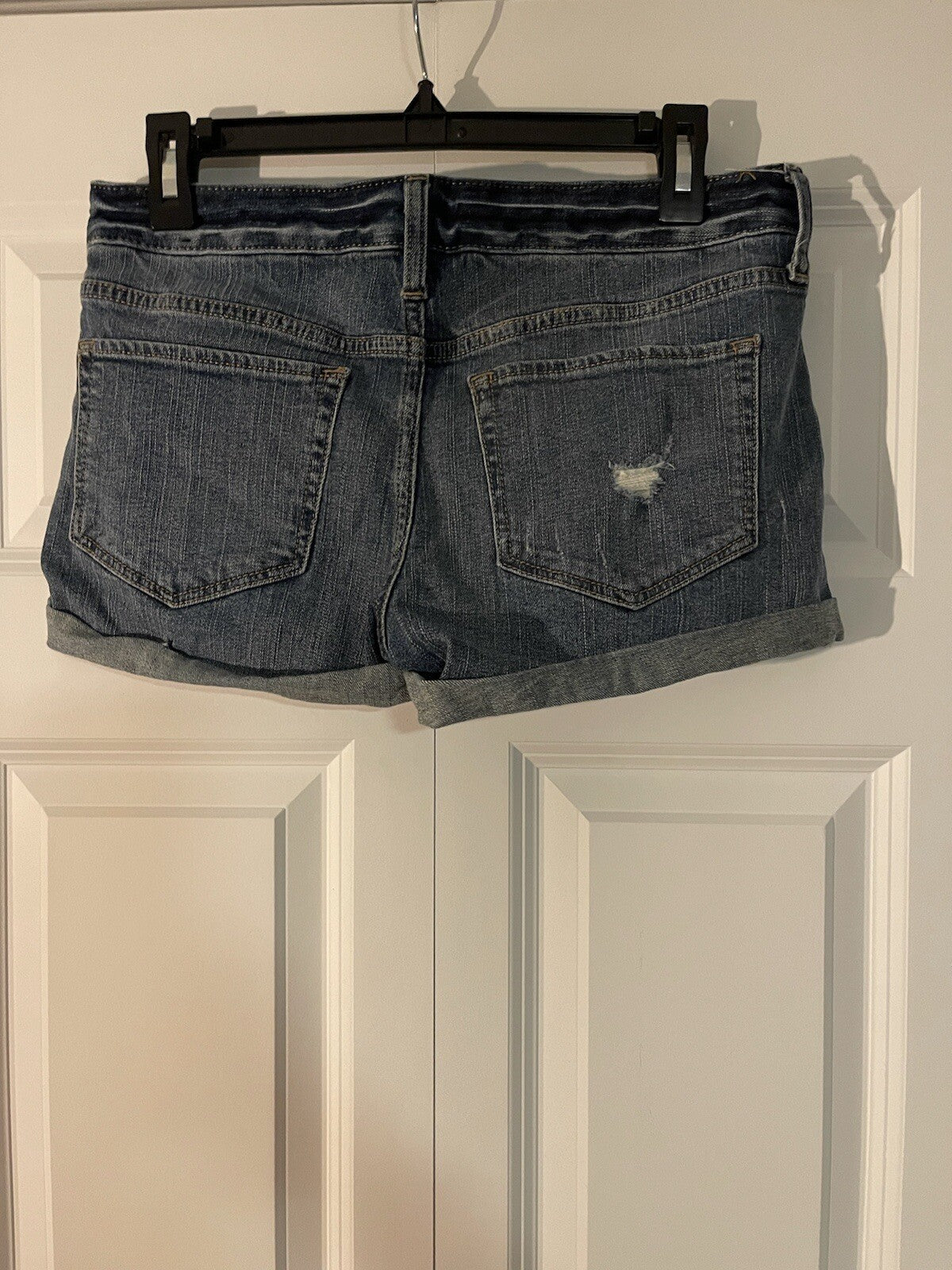 Express jean shorts shortie low rise Size 4 Blue