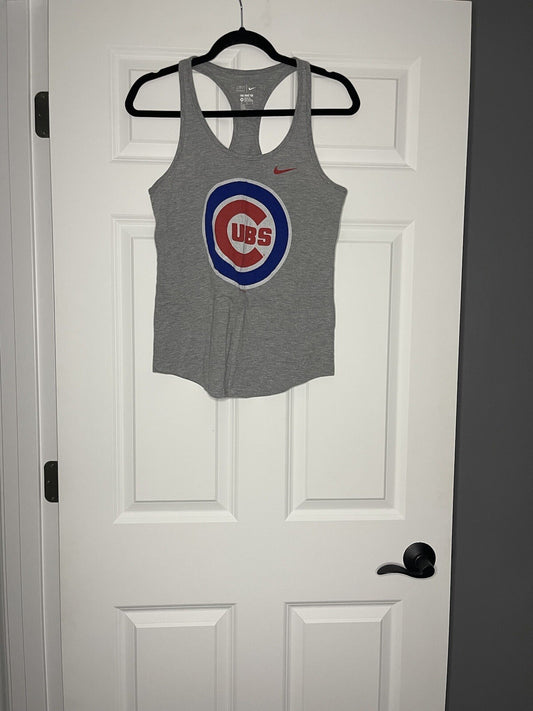 The Nike tee chicago cubs tank top medium gray red blue 