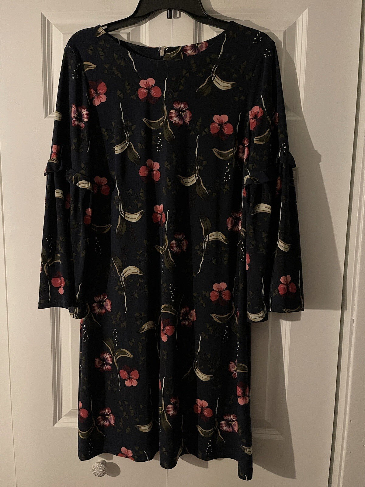 Tommy Hilfiger dress size 10 navy pink green cream floral