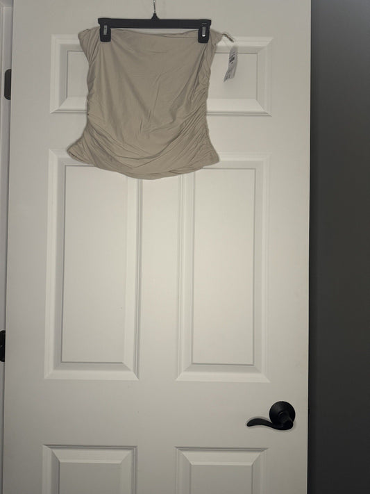 Abercrombie And Fitch Tube Top Large Beige Nwt 