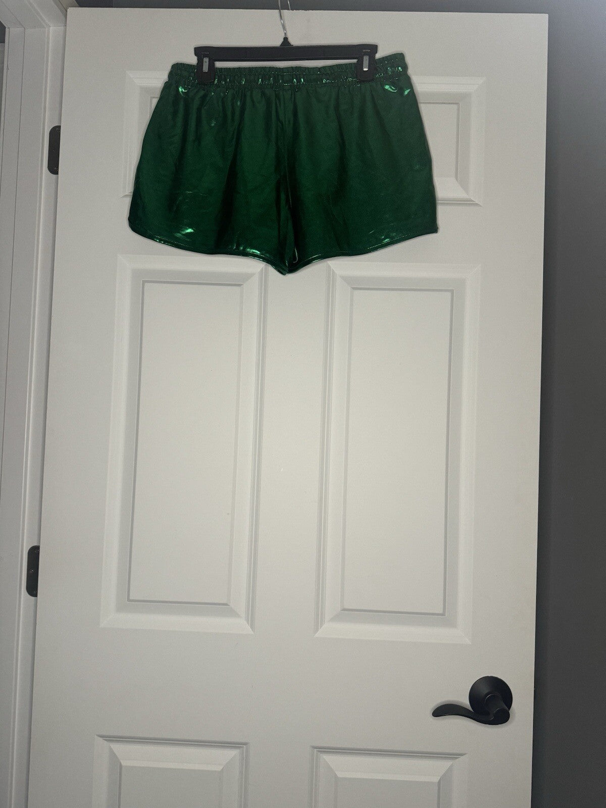 Poshdivah Metallic Shorts Green Xxl Nwt 