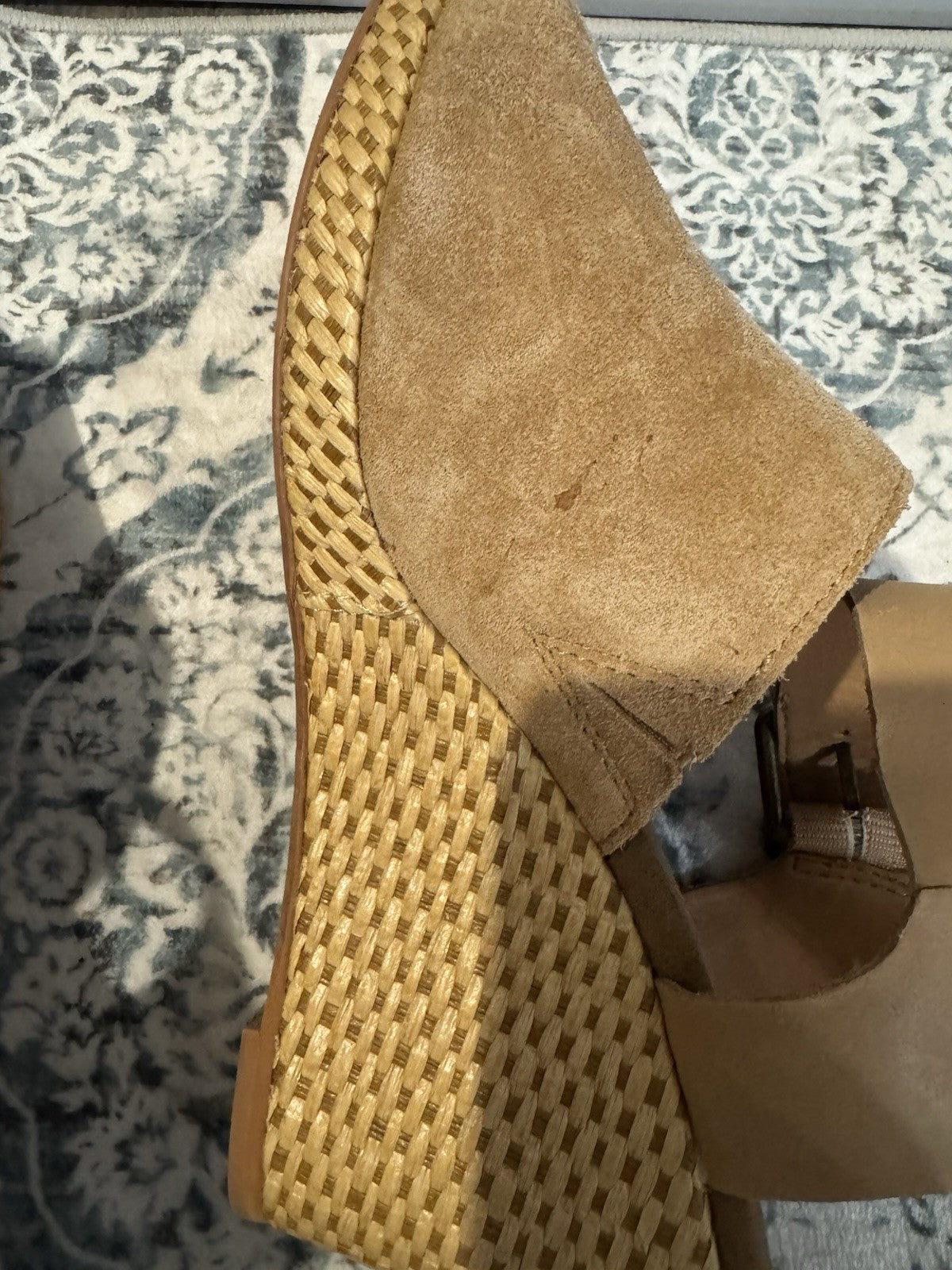 Toms Strappy Heel Sandals Brown Size 8 Small Marking Rt Foot Inside