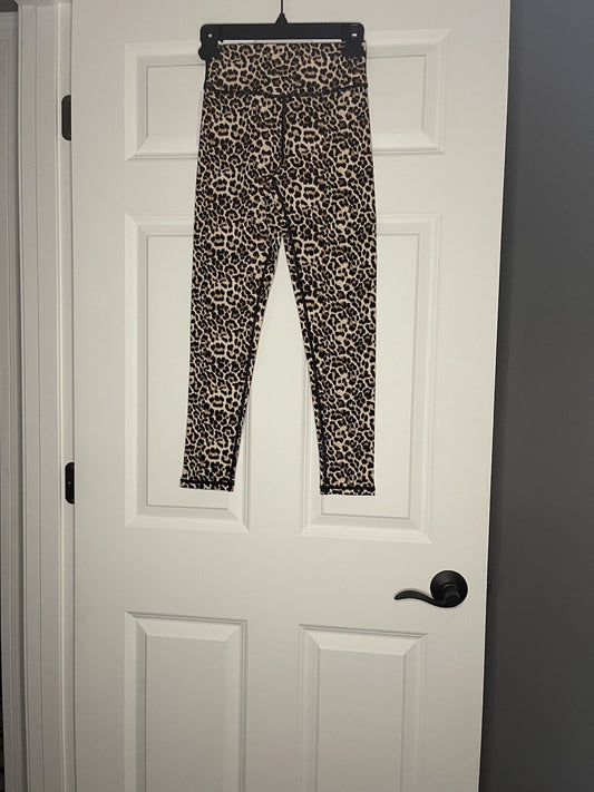 Zyia Leopard Brilliant Scrunchy What Hi Rise Leggings 7/8 Size 4 Nwt 