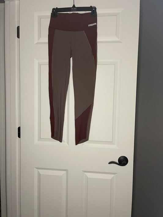 Gymshark Leggings Small Brown And Taupe Slants And Bottom Nwt