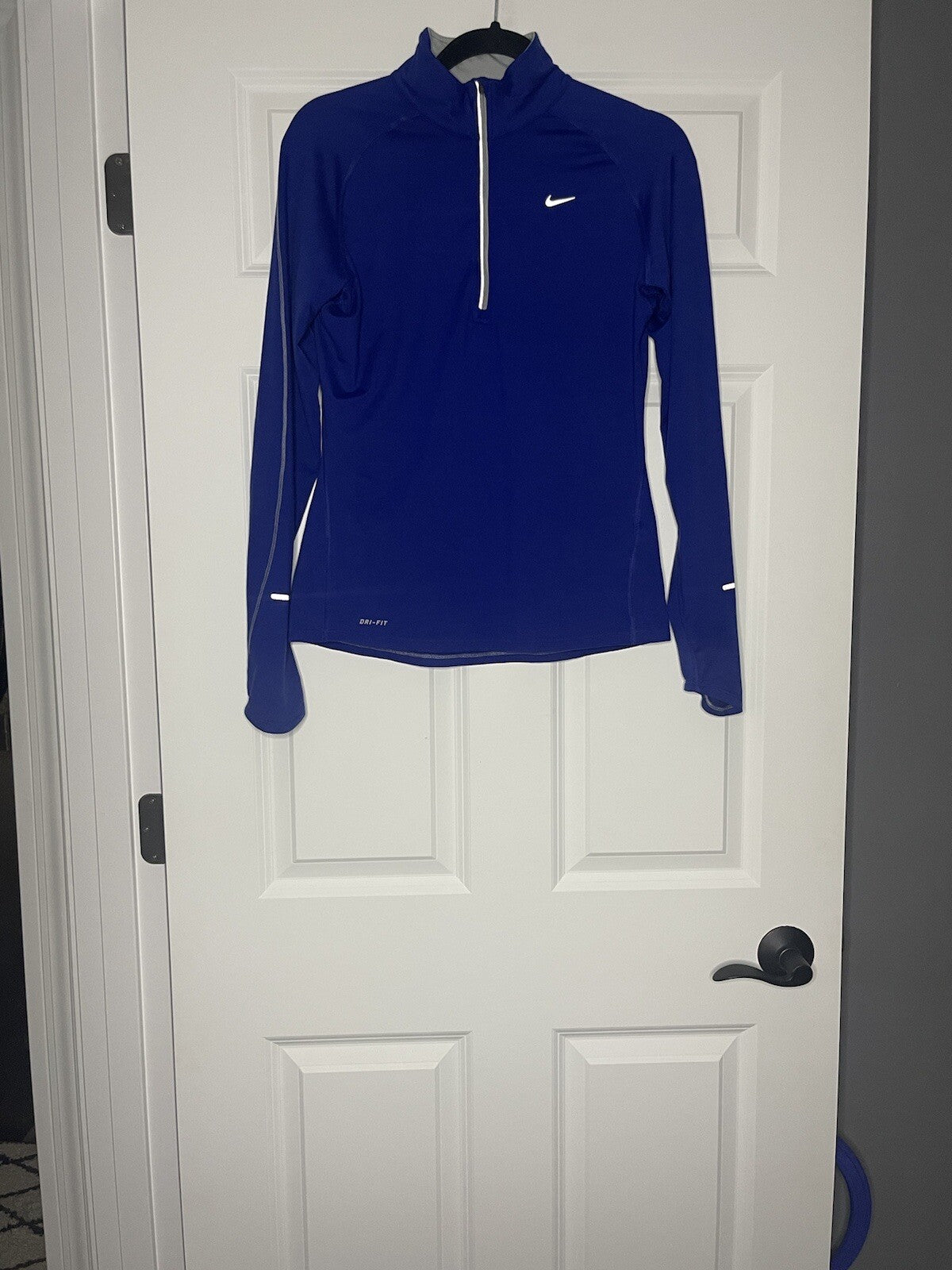Nike dri fit half zip blue medium 