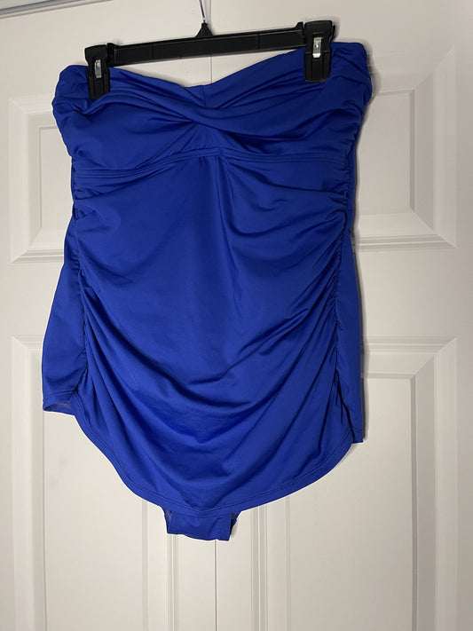 Clean water one piece swimsuit large blue