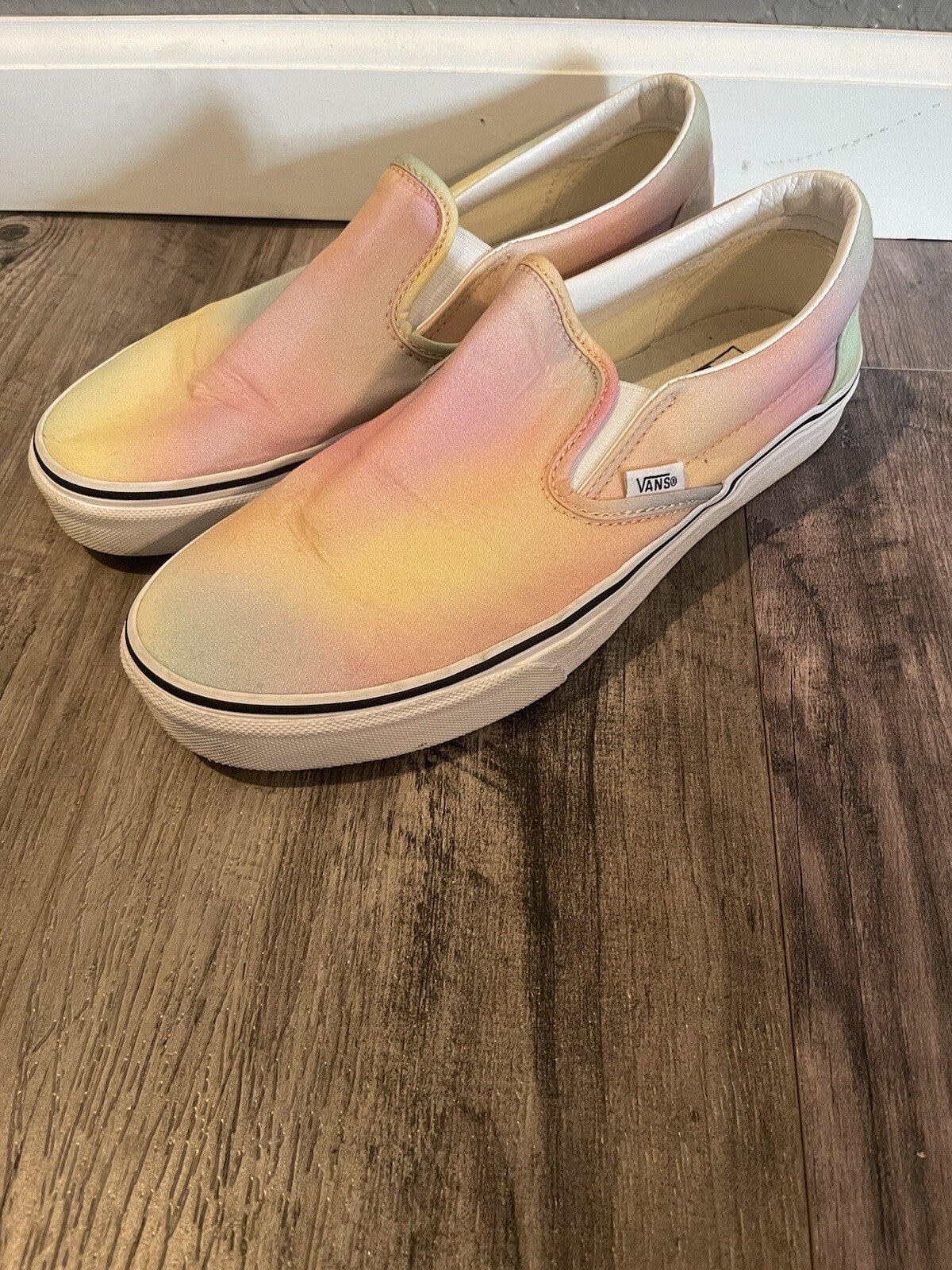 Vans loafers pastel colored tie dye size 10 women