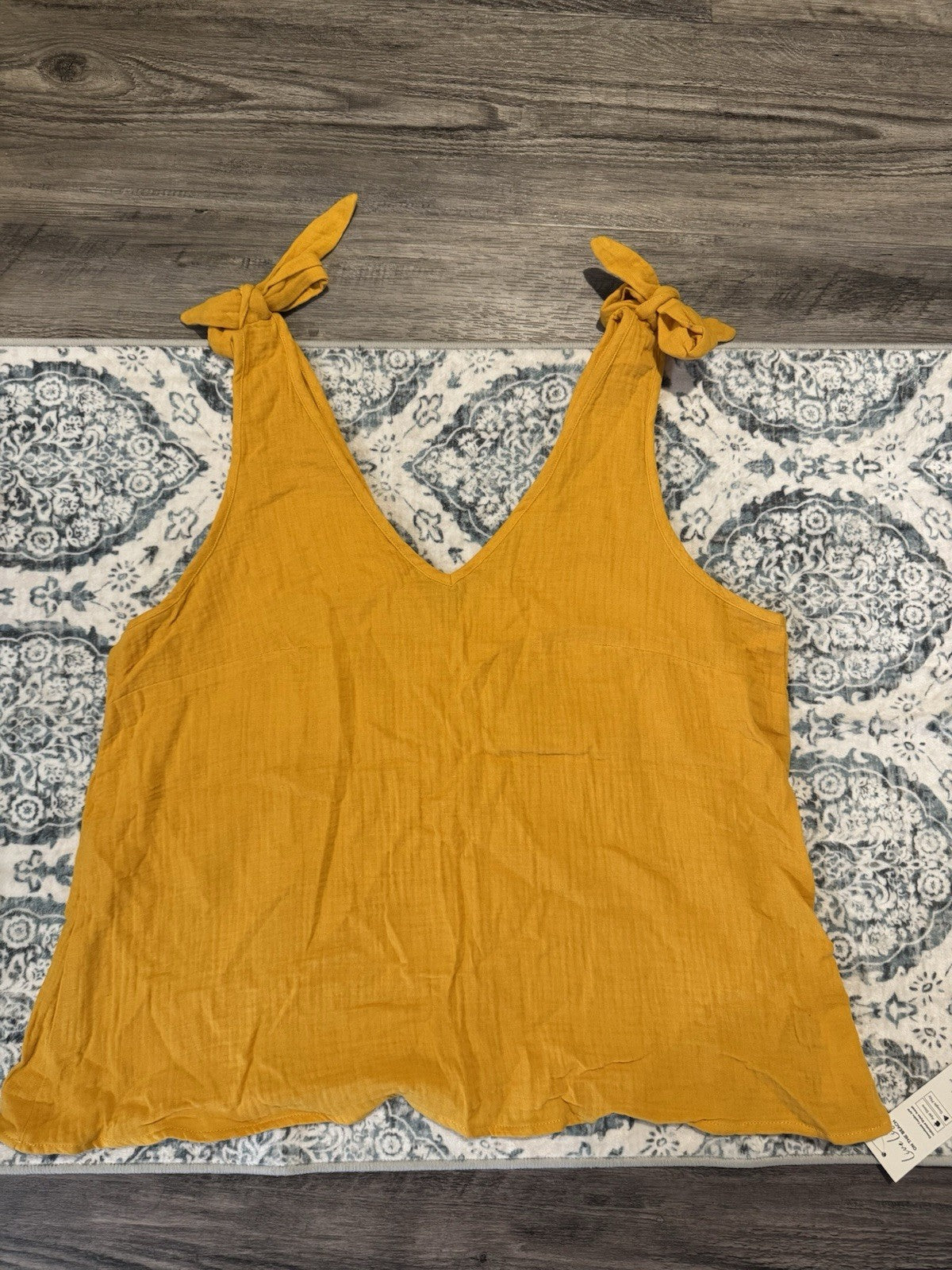 Cupshe Mustard Coverup Top Large Nwt 