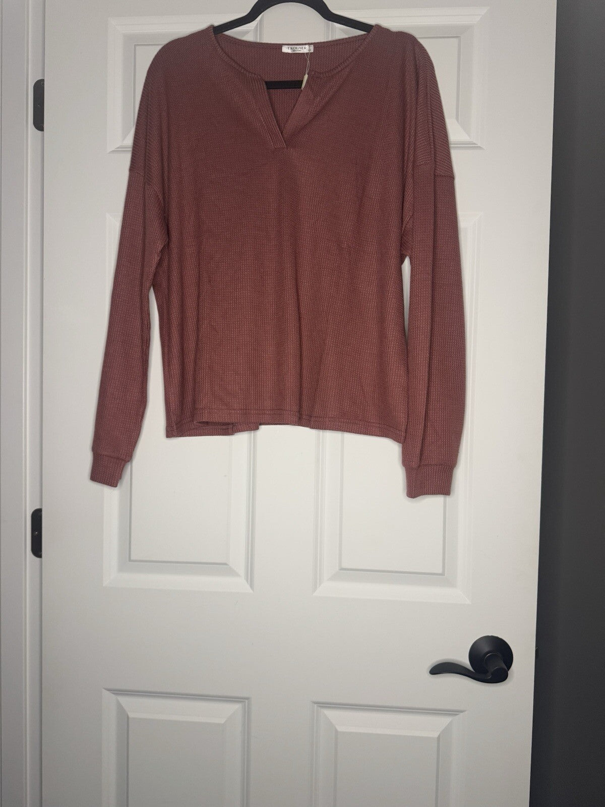 Ekouaer 2 Piece Lounge Set Xxl Long Sleeve Shorts Mauve Nwt 