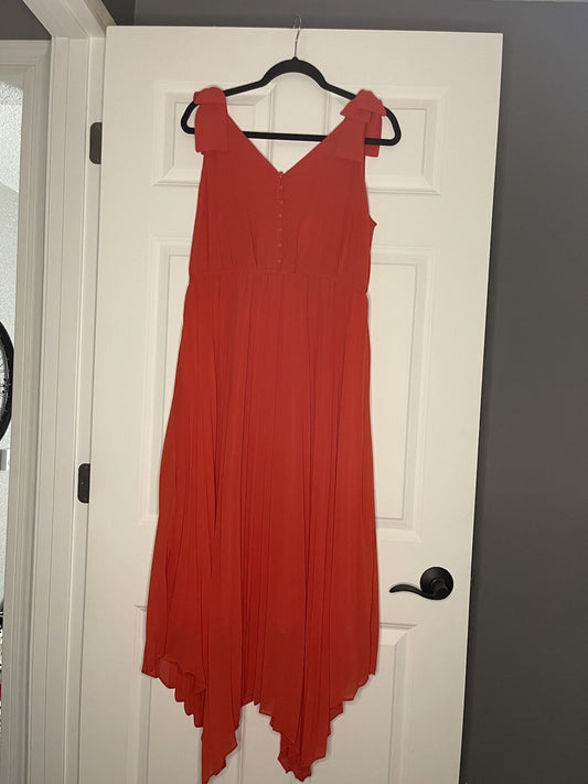 Gibson Latimer Sleeveless Dress Xl Flowy Red Nwt 