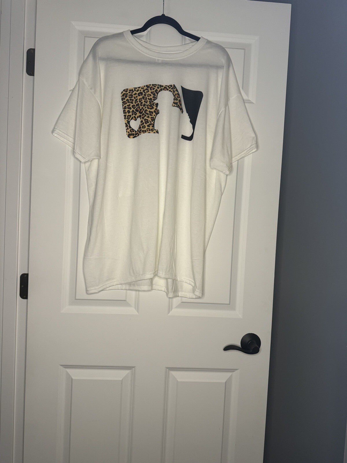 Jerzees T Shirt Baseball Logo 2xl Brown Black White Animal Print