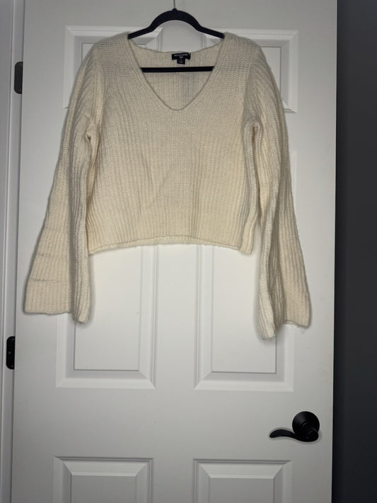 Pretty Little Things Xxl Cream Brushed Knit Cropped Sweater Nwt 
