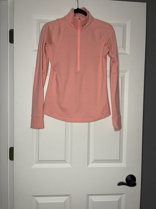 Under armour cold gear half zip small peach small mark as shown inside