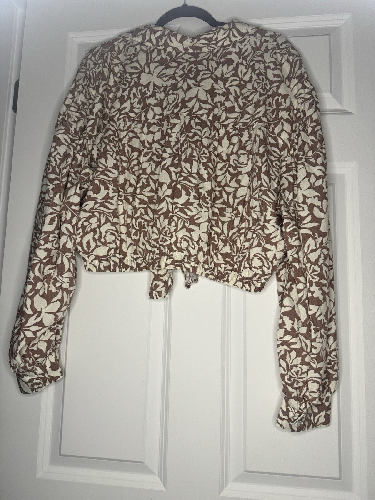 Z Supply Tegan Shadow Reef Top Xl Taupe Cream Print Nwt 79