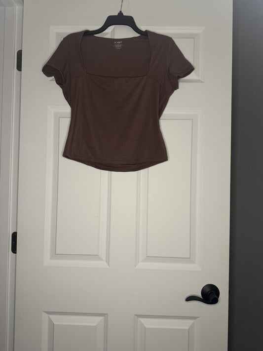 Pumiey Short Sleeve Top Xl Taupe