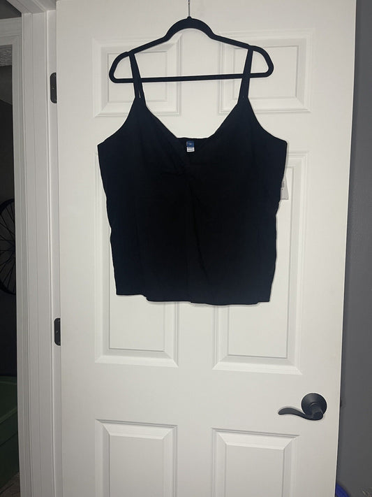 Old Navy sleeveless blouse black 2x nwt