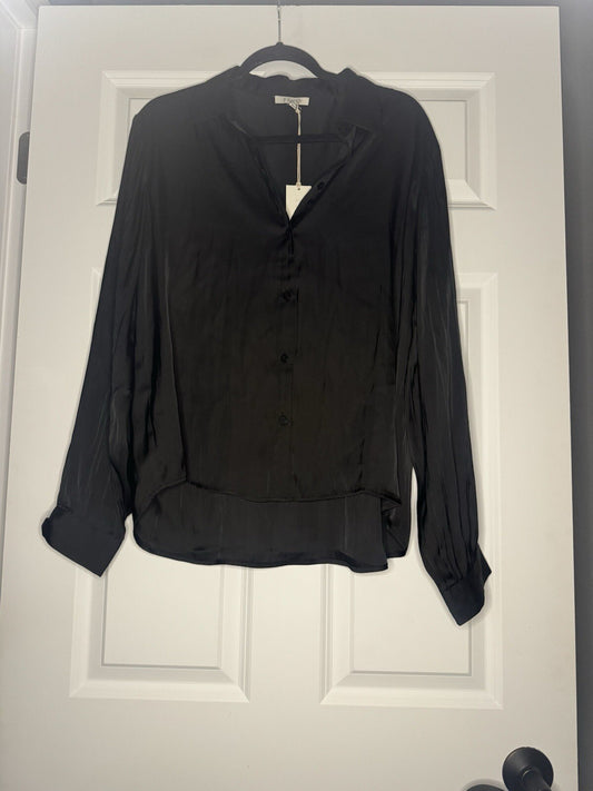 Z Supply Serenity Lux Long Sleeve Button Up Black Xl Nwt 79