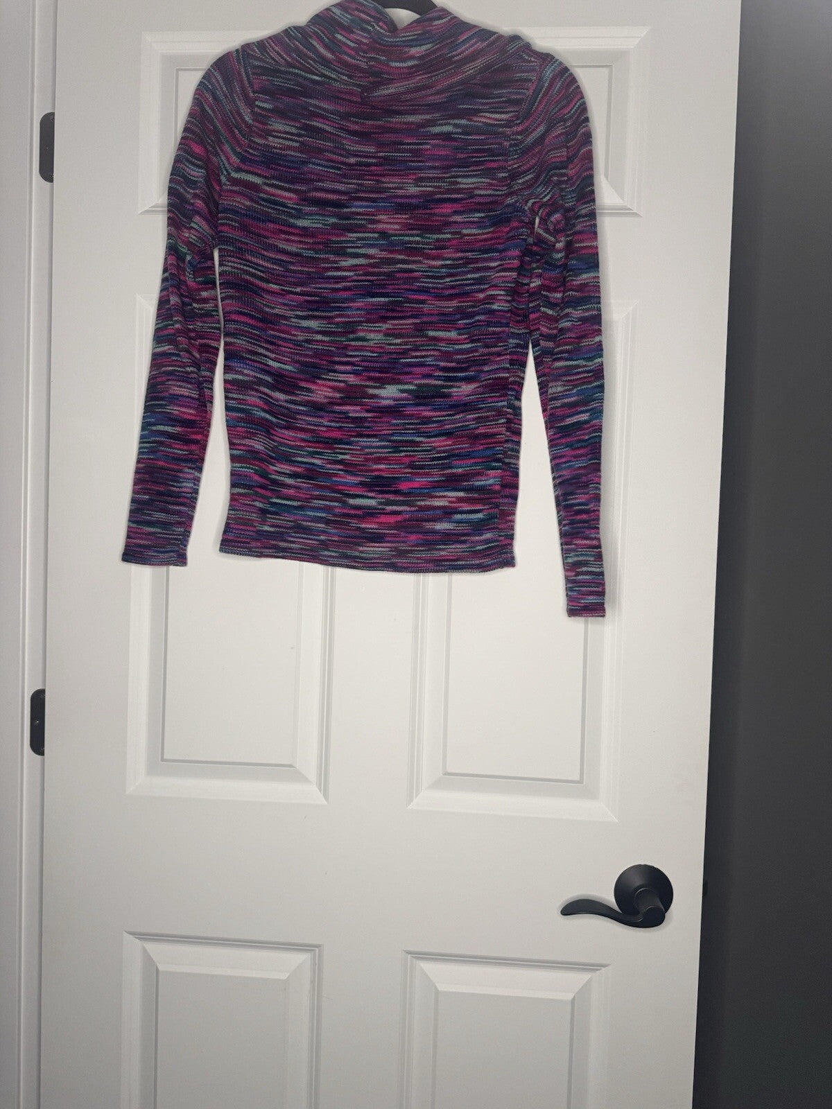 The Limited Cowl Neck Sweater XS Pink Blue Green Stripe