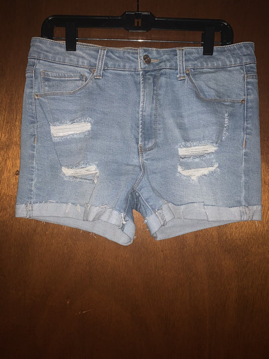 Black Label Jean Shorts Size Large Destroyed/distressed