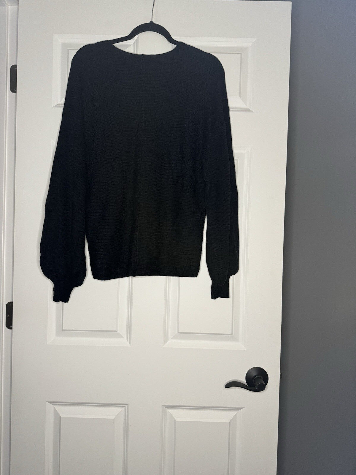 1 State Ribbed Black Sweater Large Nwt Msrp 69.00