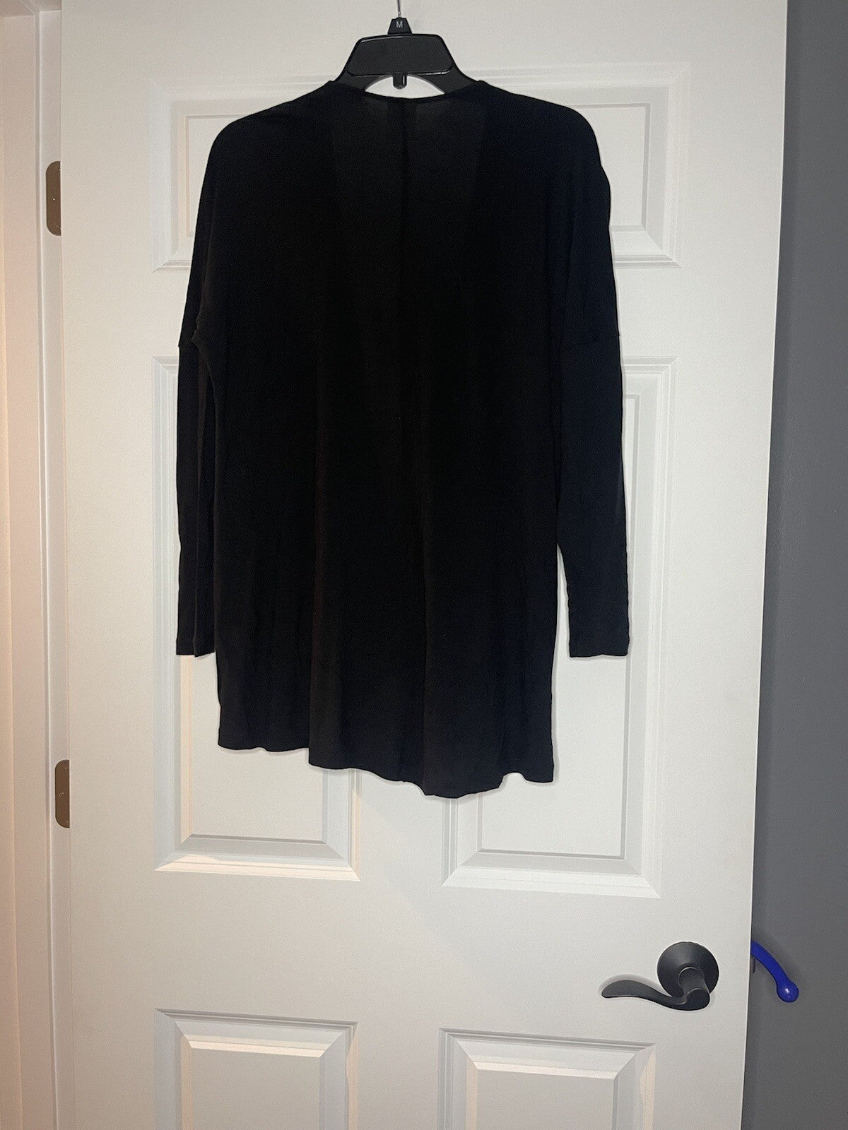 Cabi long sleeve black blouse twist front small 
