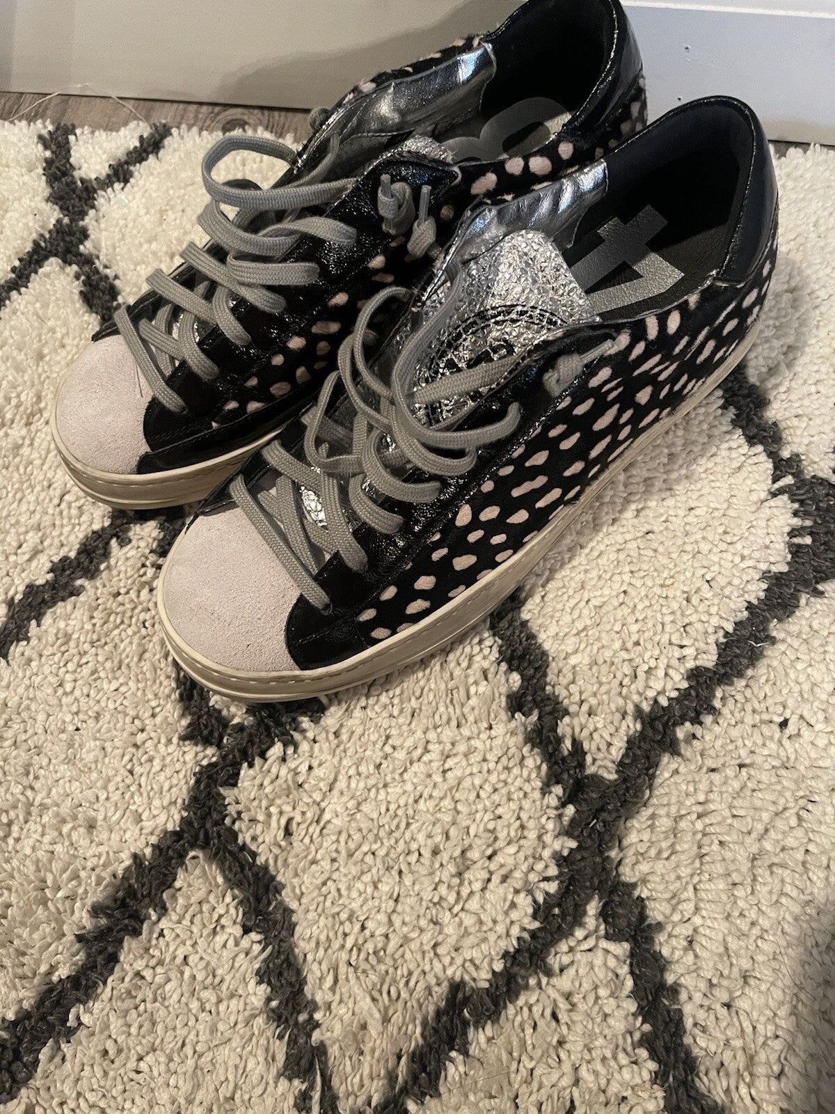 P448 John Calf Hair Spotted Cowiena Spotted Sneaker Size 41