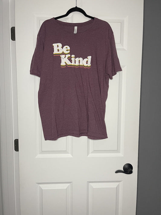 Bella Canvas t shirt xl plum be kind multi graphics 