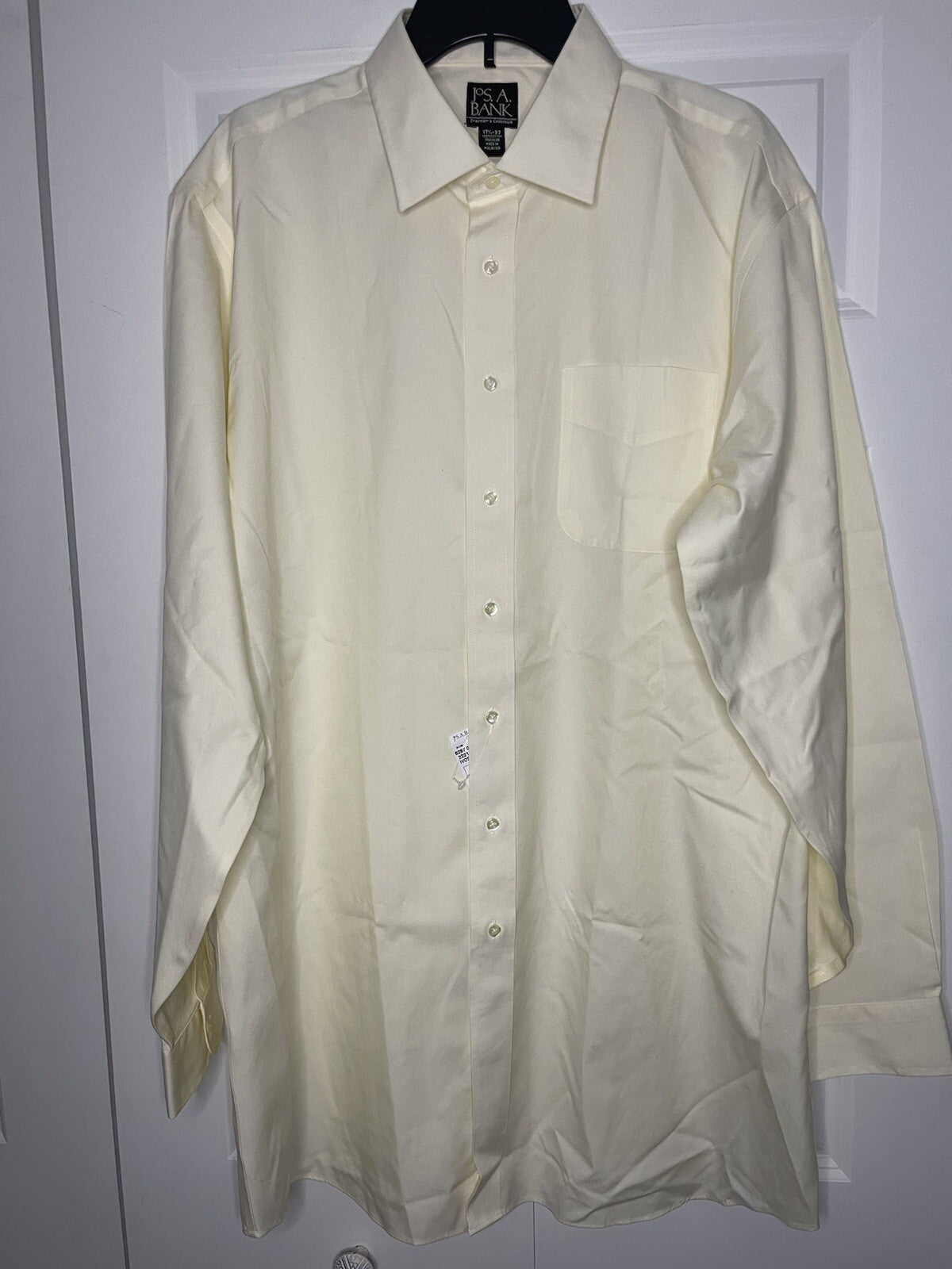 Jos a bank button down ivory 17 1/2-37 nwt