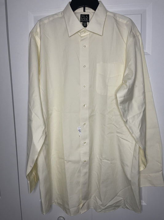 Jos a bank button down ivory 17 1/2-37 nwt