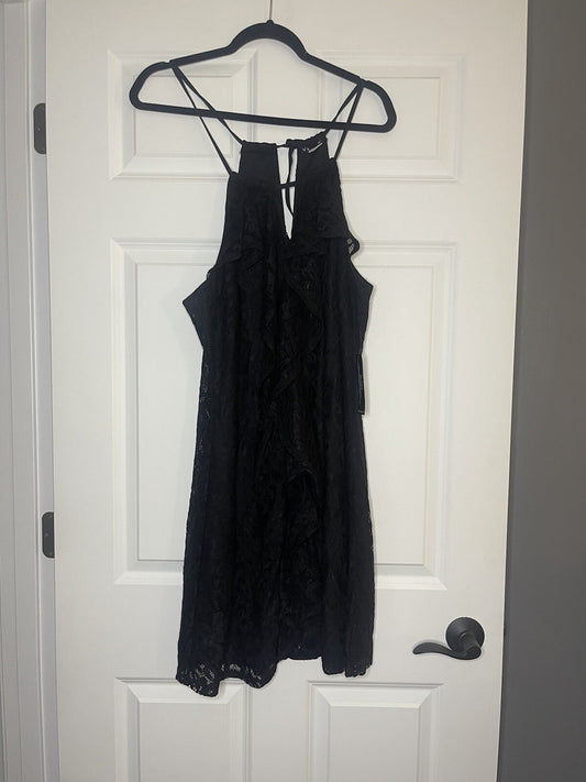Venus Sleeveless Lace Black Dress Xl New With Tags 