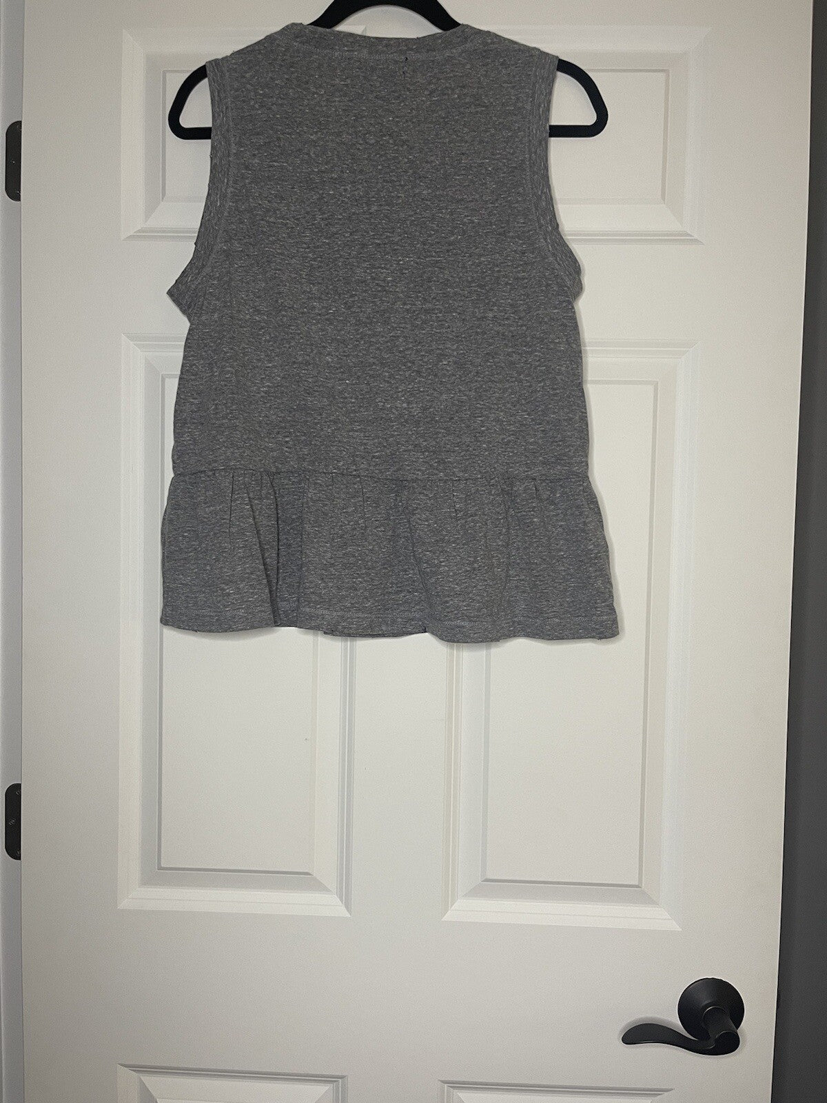 signarelli sleeveless blouse gray small flowy bottom
